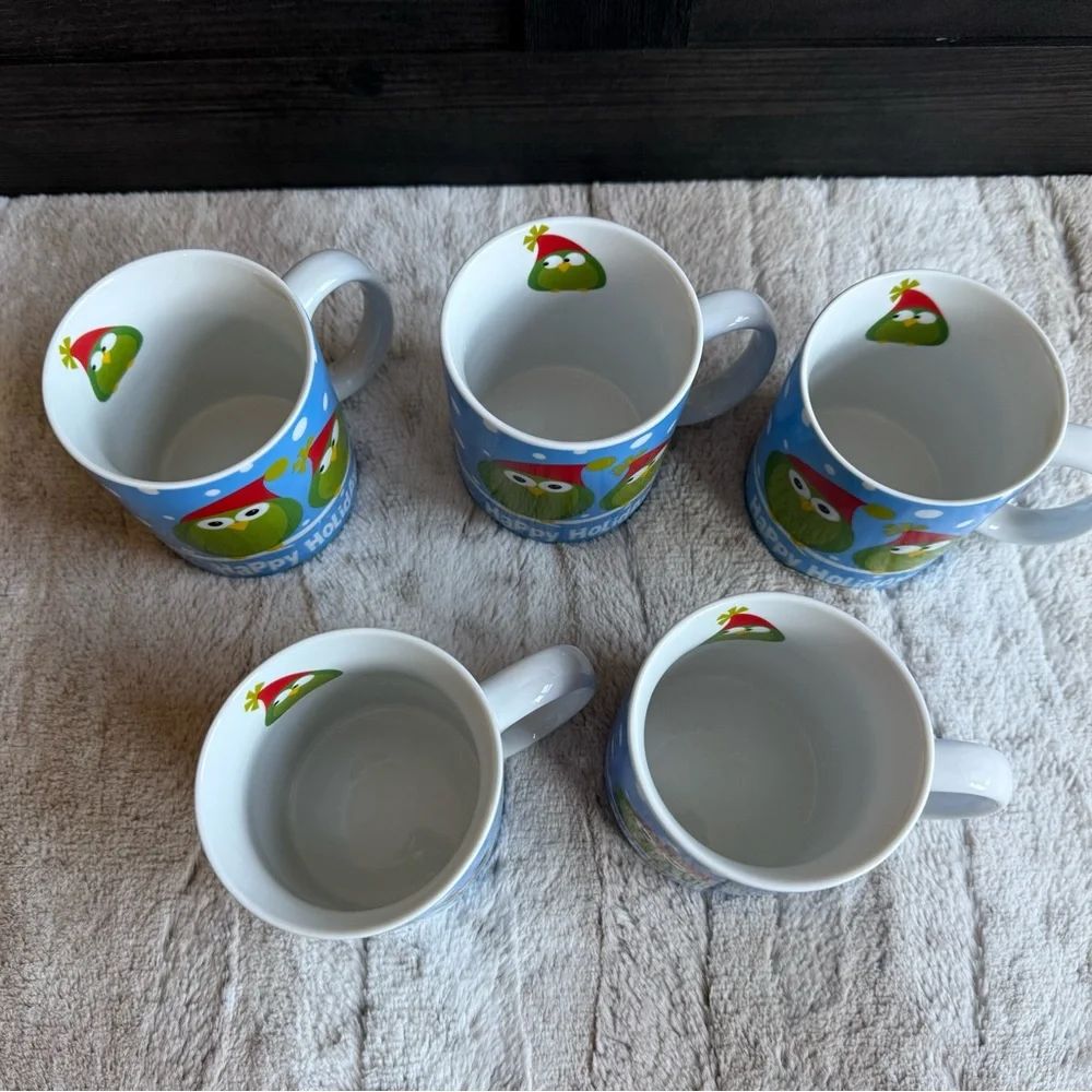 Pier 1 Christmas Mugs Set of 5